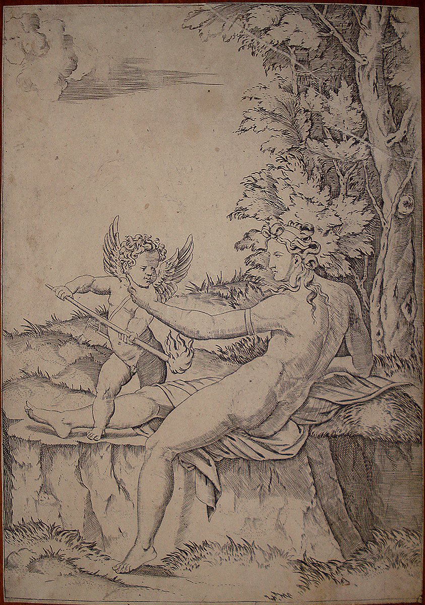 Venere e Cupido - Agostino de Musi Veneziano