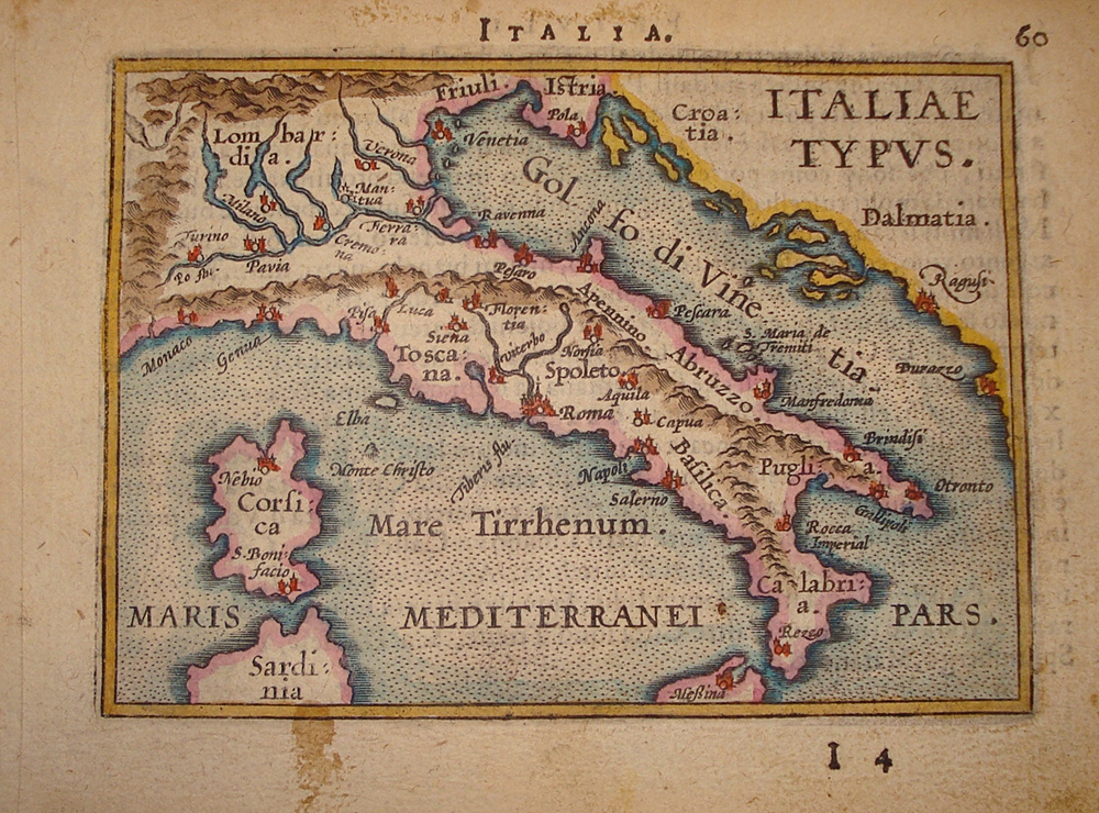 Italiae Typus - Philippe Galle - Abraham Ortelius