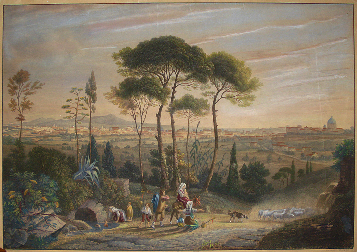 Panorama di Roma da Monte Mario - Karl Ludwig Frommel 