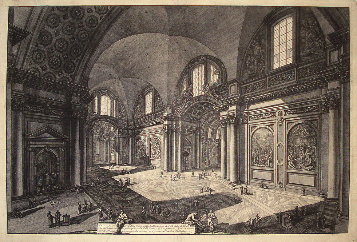 Veduta interna della Chiesa della Madonna degli Angioli detta della Certosa - Giovanni Battista Piranesi