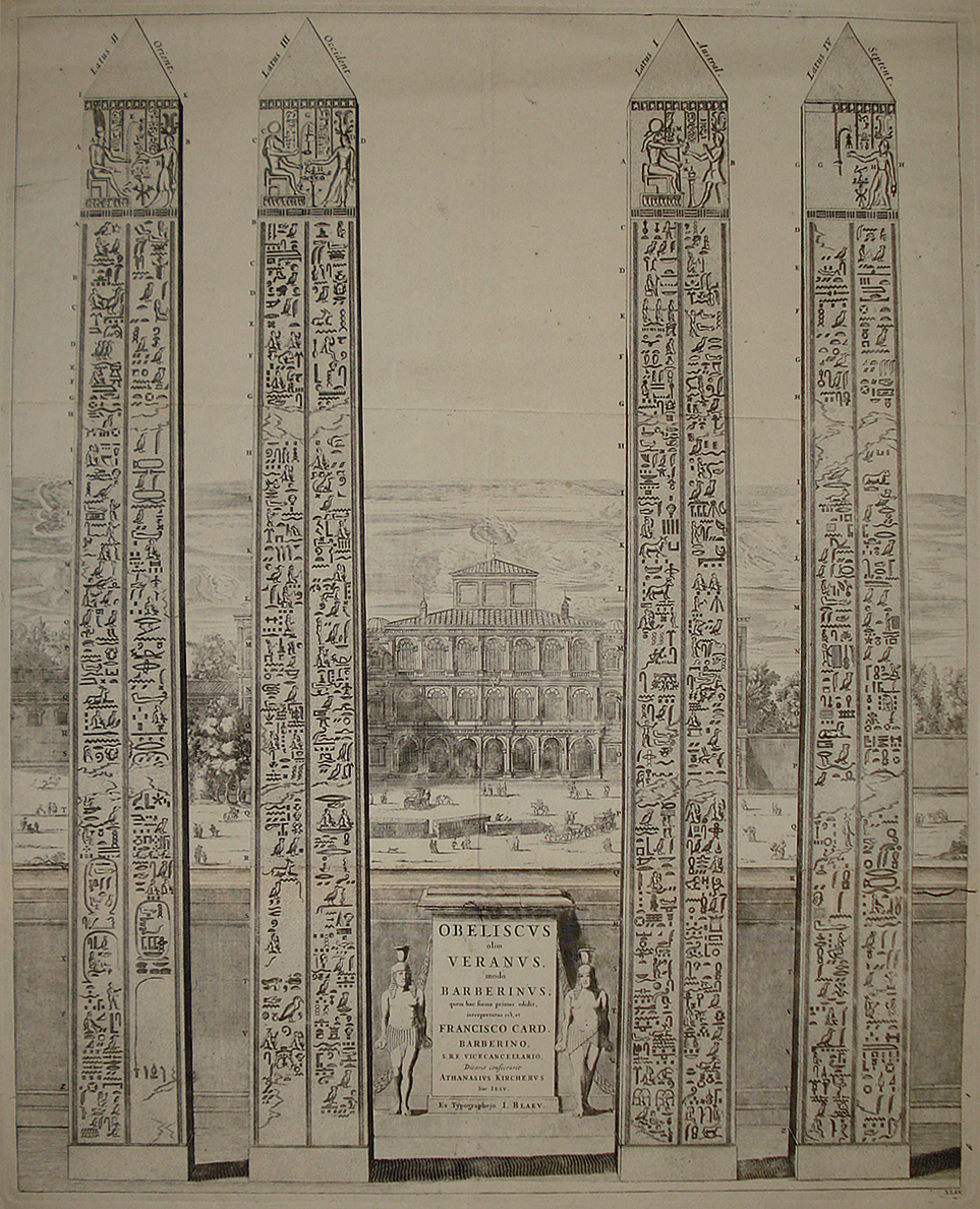Obeliscus olim Veranus modo Barberinus - Joan Blaeu - Pierre Mortier