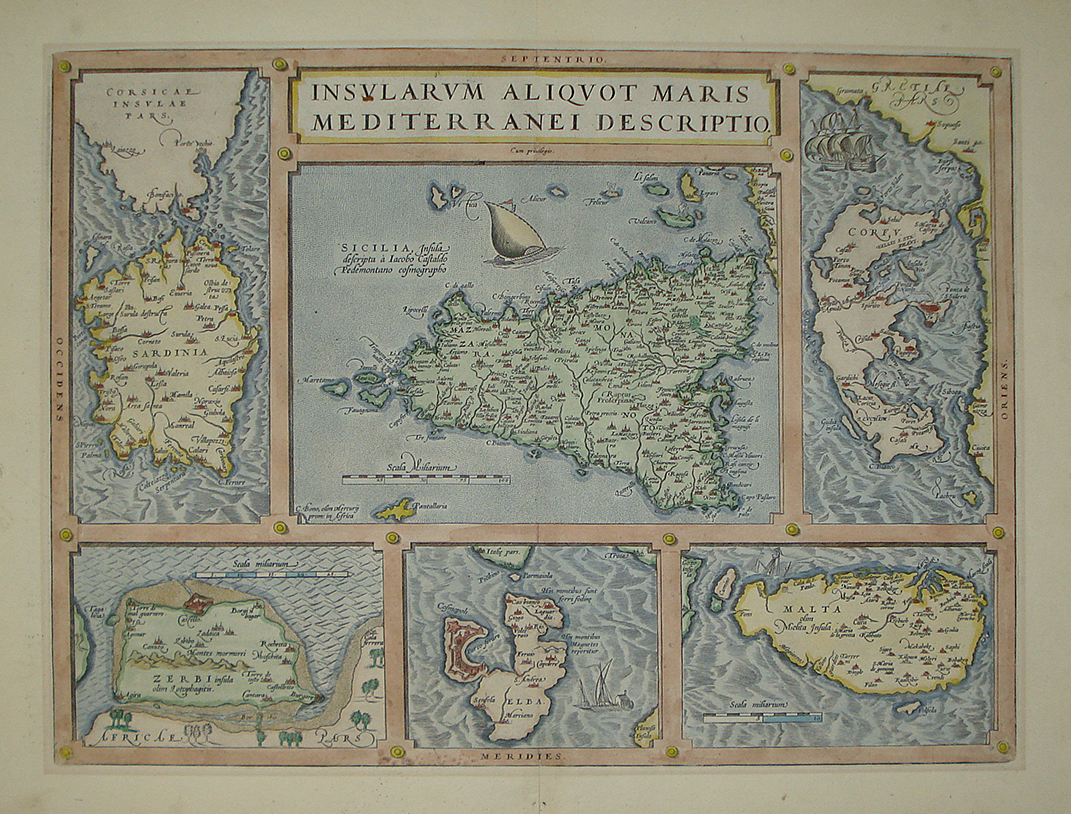 Insularum aliquot Maris Mediterranei descriptio - Abraham Ortelius
