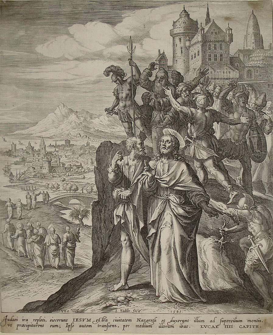 Jesus in Nazareth - Maarten De Vos - Jan Sadeler I