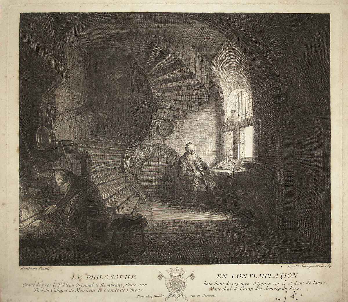 Il filosofo in contemplazione - Surugue - Rembrandt