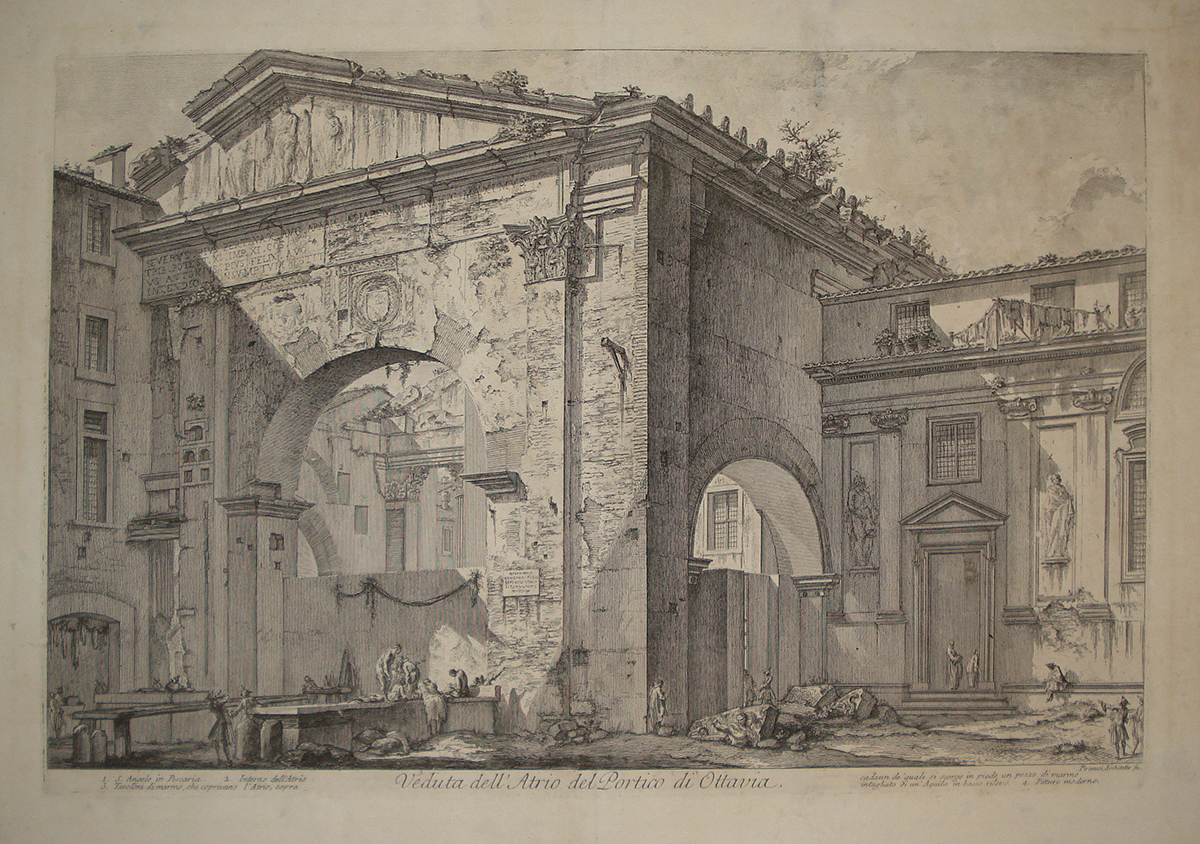 View of the Atrium of the Portico d'Ottavia - G.B. Piranesi