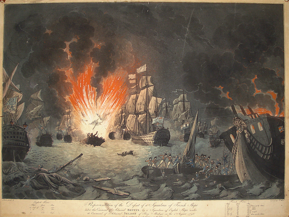 Representation of the defeat of French Ships... - Fr. Weber