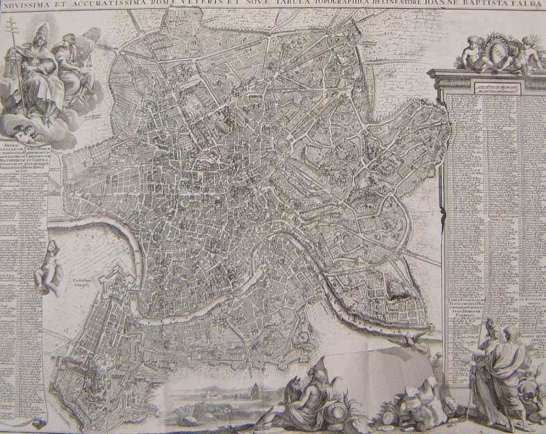 G.B: Falda - Map of Rome