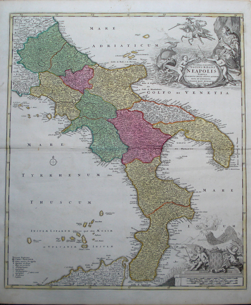 Carte geografiche del Sud Italia