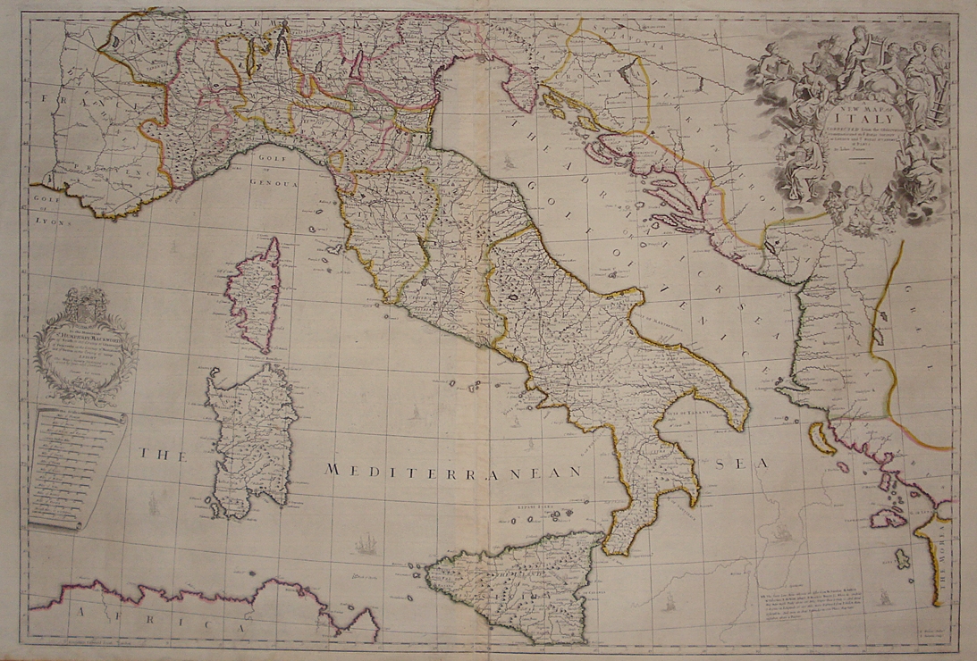 A New Map of Italy - John Senex