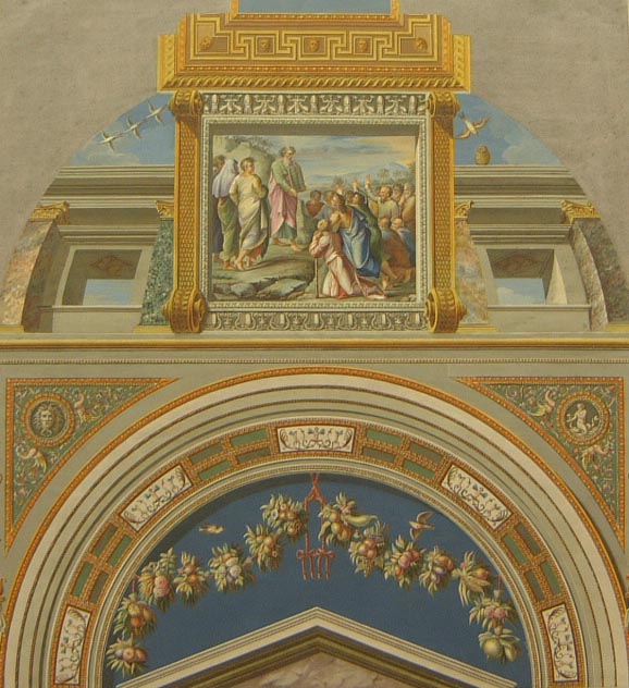 The Lunette (one of 13), Moses presents the Tables of the Law - Raffaello - Volpato - Ottaviani