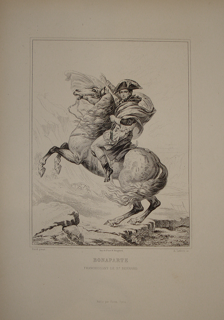 Napoleon crosses the Alps to the Gran San Bernardo - Lefevre after David