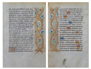 French manuscript single leaf of 1510 -  Book of Hours