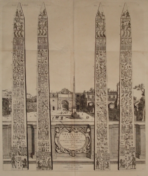 Obeliscus Flaminius - Joan Blaeu - Pierre Mortier