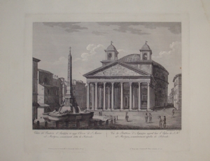 Veduta del Pantheon d'Agrippa... - Achille Parboni 