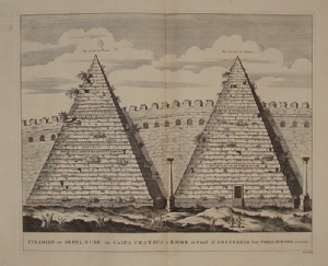 Piramide di Caio Cestio - Joan Blaeu - Pierre Mortier - Rutgert Alberts