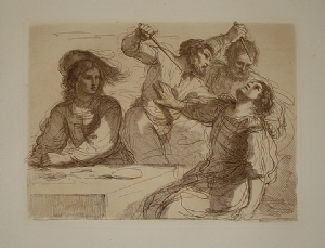 Briganti in una taverna - Francesco Bartolozzi - Guercino