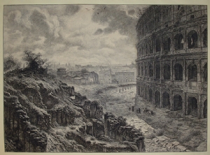 Veduta degli scavi eseguiti nel 1895 presso il Colosseo - Cesare Biseo