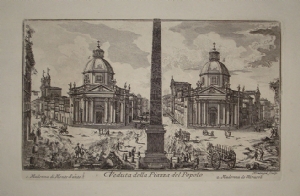 Veduta della Piazza del Popolo - Domenico Montagu
