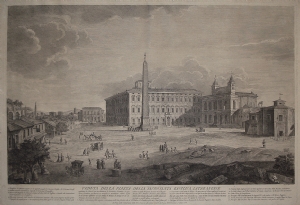 Veduta della Piazza della Sacrosanta Basilica Lateranense - Giovanni Volpato - Francesco Panini