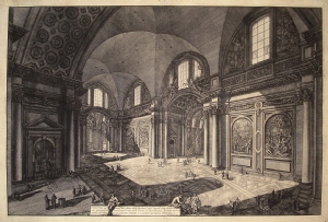 Veduta interna della Chiesa della Madonna degli Angioli detta della Certosa - Giovanni Battista Piranesi 