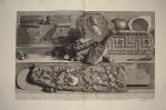 Urna di marmo col suo coperchio ritrovata nel Mausoleo di Cecilia Metella - Giovanni Battista Piranesi 