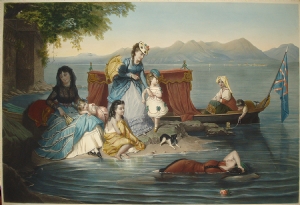 Il bagno sul Lago di Como - Eugene Varin after Constant Brachart