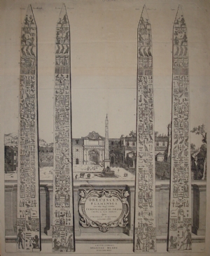 Obeliscus Flaminius - Joan Blaeu - Pierre Mortier