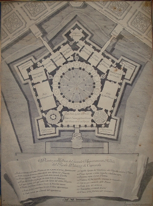 Pianta geometrica del Secondo Appartamento Nobile del Reale Palazzo di Caprarola - Giuseppe Vasi
