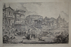 Veduta del Porto di Ripetta - Giovanni Battista Piranesi