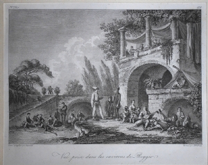 Pulcinella and other actors in the area of Reggio - Abbè de Saint-Non