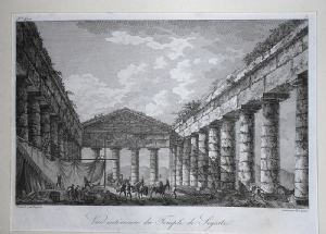 Interno del Tempio di Segesta ad Agrigento - Abbè de Saint-non