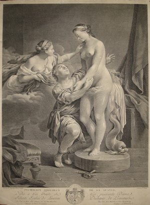 Pygmalion in love with his statue - Antoine Francoise Dennel - Lagrenee
