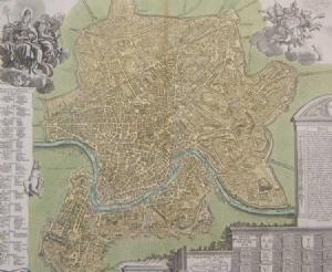 Map of Rome - J.B. Homann