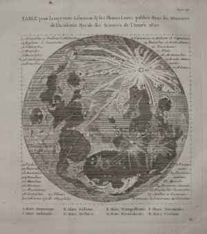 Mappa della Luna - Accademia delle Scienze 1692