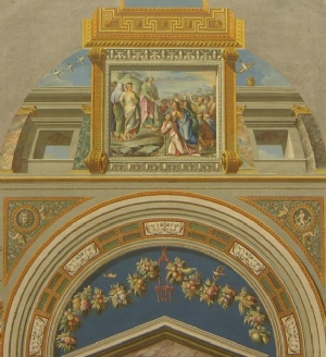 The Lunette (one of 13), Moses presents the Tables of the Law - Raffaello - Volpato - Ottaviani