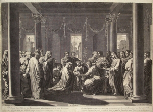 The Marriage of the Virgin - P. Drevet - N. Poussin