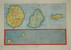 Mauritius - Carte des Isles de France, de Bourbon et de Rodrigue - Bonne Rigobert