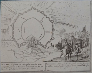 Pianta di Milano durante l'assedio del 1706 - Peter Schenk