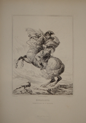 Napoleon crosses the Alps to the Gran San Bernardo - Lefevre after David