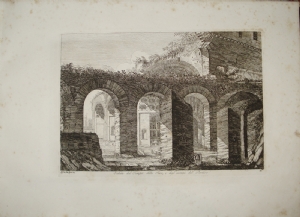 Veduta del Tempio della Pace e degli avanzi del Portico - Luigi Rossini