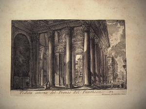 Veduta interna del Pronao del Pantheon - Giovan Battista Piranesi